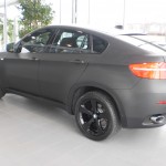 BMW X6 wrapped in 3M 1080 matte black by vWrapz at Budd's BMW in Hamilton ON